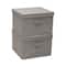 Household Essentials Canvas Storage Boxes with Lids, 2ct.